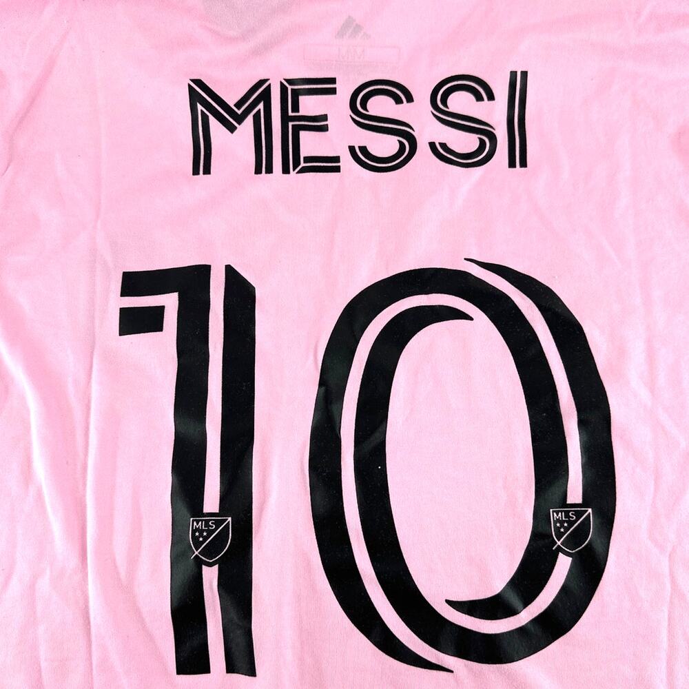 Adidas Men's True Pink Inter Miami CF Lionel Messi #10 Home Jersey Size M - Picture 7 of 10